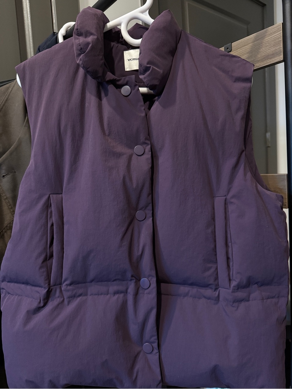 Purple Puffer Vest - Women's Sleeveless Coat